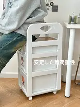 移動可能な多段式収納ワゴン【収納ボックス・ドロワー付き・お菓子やバッグ整理用】