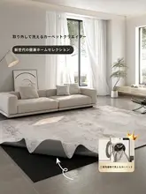 お手入れ簡単なリビング用ラグ【二重層・洗濯機対応・防音・モダンデザイン】