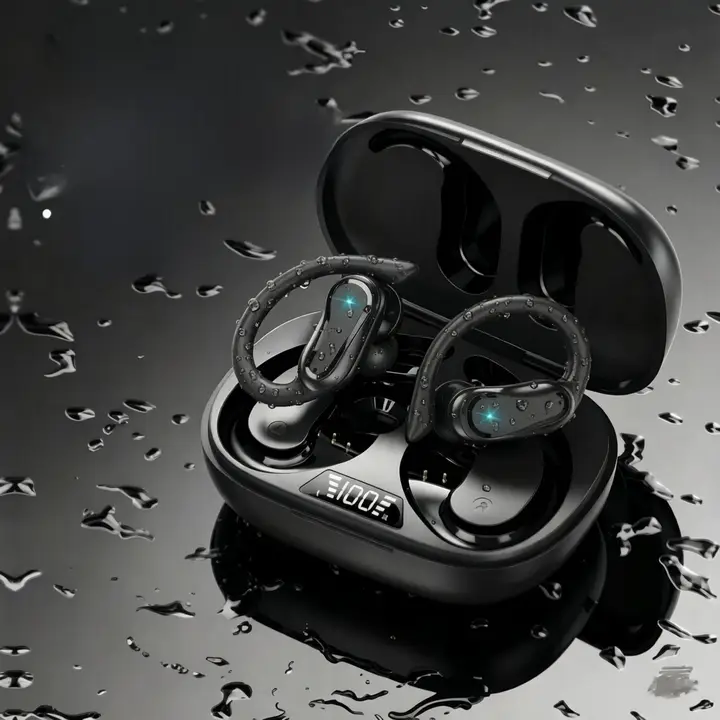 防水Bluetoothイヤフォン【IPX7・ランニング・高音質・長時間バッテリー・脱落防止・入耳型・Android・iPhone対応】
