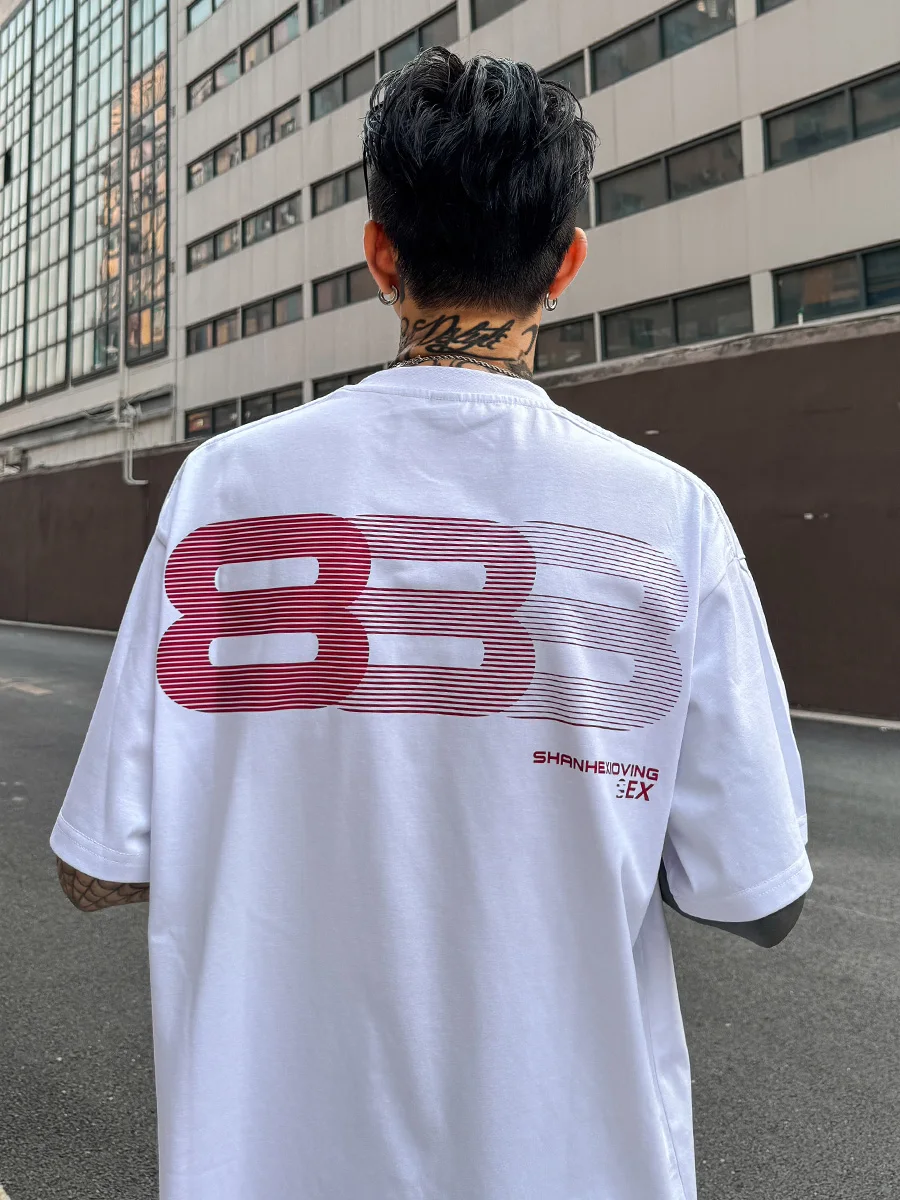 メンズTシャツの着こなしを実現する：VE 2のグラデーションコットンTシャツ