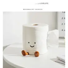 かわいいデザインの陶器製ティッシュボックス【高級感ある装飾用・トイレ用ティッシュ】