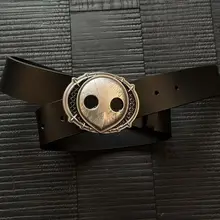 立体デザインの水天使合金牛皮ベルト