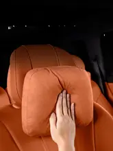 車用ヘッドレスト＆腰当てクッション【白鹅绒製・快適なサポート】（セットアップ対応）