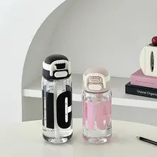 高温対応トリタン製の女子向け携帯用ボトル【ストロー付き・ダブル飲口】