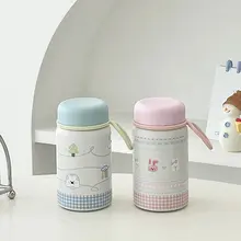 可愛いウサギデザインの小型保冷保温カップ【女性向け・コンパクト・ポータブル】