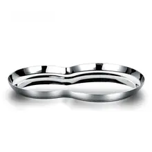 北欧スタイル ステンレス製8字トレイ【高級感・家庭用・デザートプレート】