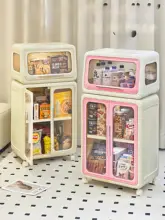 高級感ある多層型お菓子収納カート【移動可能・リビング用】（セットアップ対応）