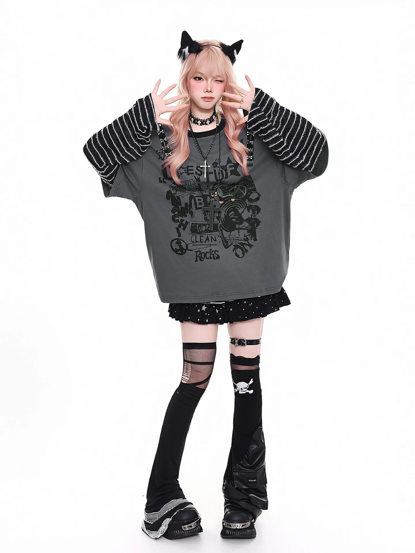 春用のレトロストリートスタイル 偽２点セットTシャツは20代の古着抵抗ファッションに最適か？