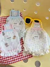 夏用可愛いカートゥーンデザインの犬服【薄手・ノースリーブ・犬と猫対応】
