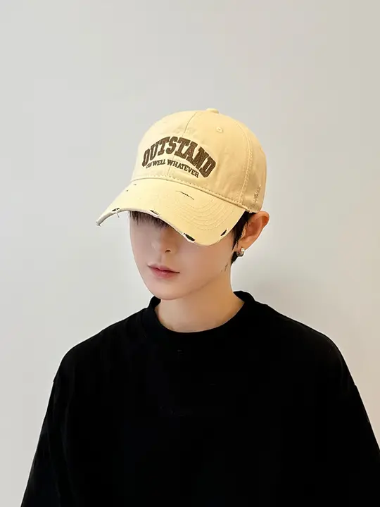 大型ツバのストリートスタイル野球帽【大頭対応・シンプルデザイン】