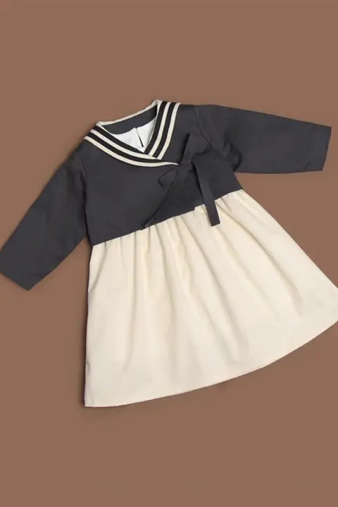 かわいい海軍風子供用ワンピース【手作り・パターンデザイン】