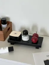 ヴィンテージ風木製アロマキャンドルトレイ【フランス風・ジュエリー・化粧品・香水収納用】