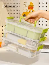 子供用 手作り道具収納ボックス【透明・持ち運びに便利・分格整理】