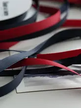 1cm細コットン光沢リボン【蝶結び装飾・DIY用サテンリボン】