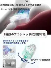 回転振動機能付き電動歯ブラシ【自動・カラーディスプレイ・充電式・男女兼用】