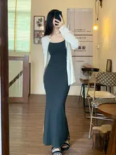 美スタイルを引き立てるフィッシュテールドレス【スリーブレス・フランス風・秋用】