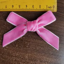 ミニリボン付きベルベットリボン【ハンドメイド・インナーや靴下の装飾用】