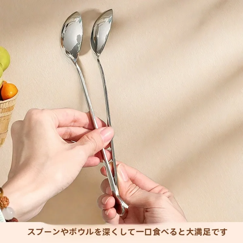 高級感のある316ステンレス製ロングハンドルスプーン：家庭用西洋料理に最適なエンボスデザインの使い方と選定基準
