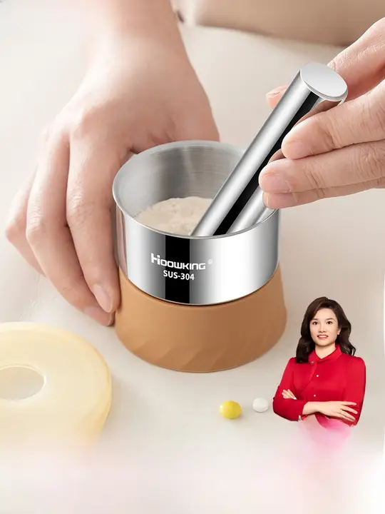 乳鉢 304ステンレス ピルクラッシャー ニンニクプレス 家庭用 薬丸粉砕 すり鉢 粉末 潰し器 グラインダー