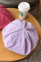 春秋用のベレー帽【韓国製・肌理感・可愛いデザイン】
