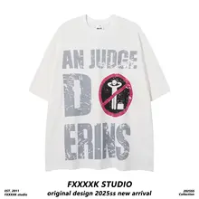 半袖Tシャツ メンズ オーバーサイズ ルーズ グラフィティ レタープリント アメカジ ヴィンテージ ストリート 夏 「FXK」