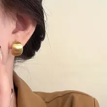 シンプルな金属製ブラッシュ仕上げのイヤリング【軽やかさ・エレガンス・デザイン性】