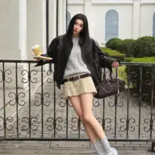 アメリカンスタイルのレトロ低腰フリンジスカート【女性用・カジュアル・Aライン】