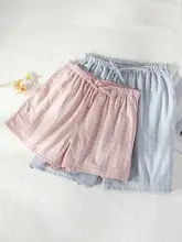 カジュアルなチェック柄の夏用ルームパンツ【男女兼用・薄手・綿素材】（セットアップ対応）