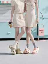 厚底の通気性アウトドアサンダル【女性用・滑り止め・EVA素材・つま先付き】