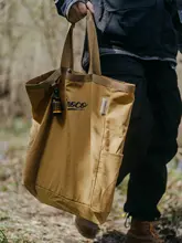 アウトドア用 携帯型方形収納バッグ【キャンプアクセサリー・キャンバス製】