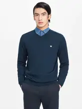 Vネックセーター【秋冬用・純羊毛・保温性】