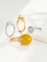 925純銀製DIY用リング托【蜜ろう・琥珀・トルコ石・パール用】