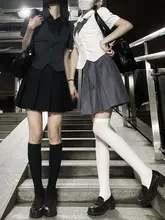 収腰デザインのJK制服ブラウス【女性用・シンプル・スリムフィット・フレアスカート・セットアップ対応】