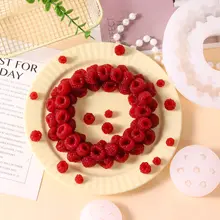 立体デザイン Raspberry リース型 シリコン製ケーキ型【チョコレート・フルーツムース・ジェリーケーキ向け】