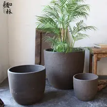 北欧風 陶製花鉢【シンプルデザイン・高級感・リビング用・グリーン植物向け】