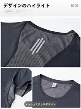 男性用ランニング半袖Tシャツ【速乾・通気性・薄手・夏用・トレーニングウェア】