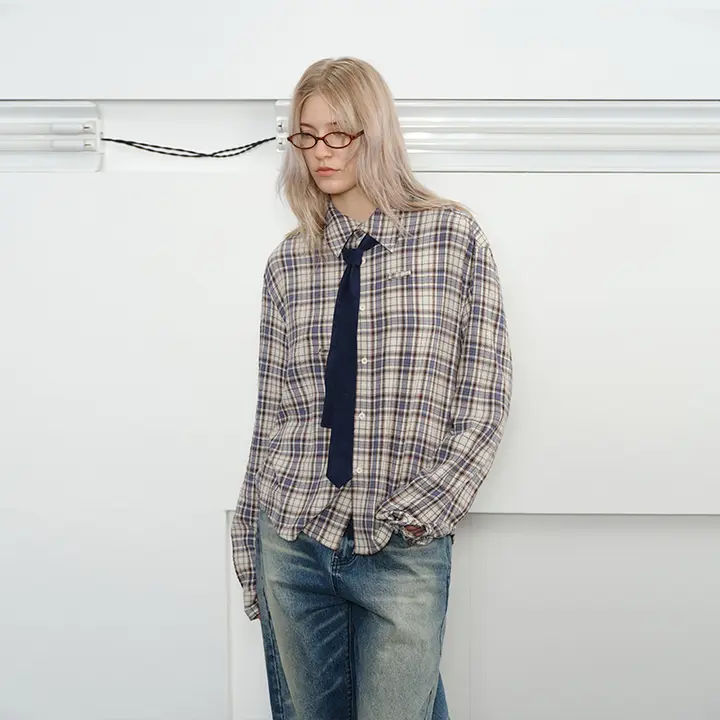 KREATE 長袖カジュアルシャツ【ダブルタイ・ユニセックス・オールシーズン対応】