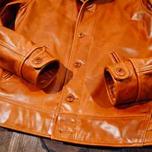 羊革ジャケット 男性用 短いフィット アメリカン レトロ 本革ジャケット
