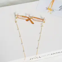 可愛い猫犬用メガネ【パールチェーン・半フレーム・フォトジェニックデザイン】