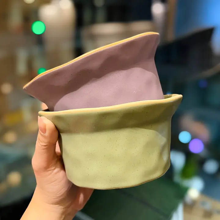 和風デザインの粗陶器サラダボウル【家庭用・高級感・美しい質感】