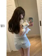 ハイウエストスポーツショートパンツ【シンプルデザイン・グレー・Aライン】