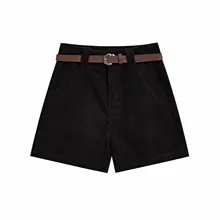 高腰コーデュロイAラインワイドパンツ【春用・カジュアル・女性用】（セットアップ対応）