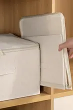 布製収納ボックス【衣類・パンツ用・蓋付き・家庭用・ほこり防止】