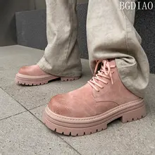 冬用 ヴィンテージ風 メンズレザーおしゃれブーツ【厚底・高トップ・工装デザイン】