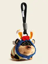 かわいいハチのデザインのふわふわキーホルダー【DIYバッグチャーム】
