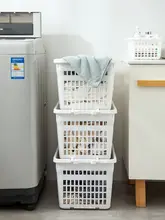 大容量 省スペース 洗面バス用 洗濯かご【通気性のあるデザイン】