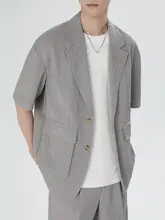 メンズ夏用カジュアルスーツセット【ゆったりフィット・ショートスリーブ・ショートパンツ・テクスチャー仕上げ】