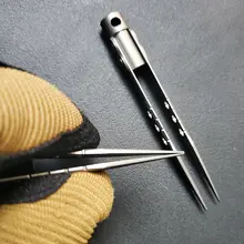 チタン合金製 ピンセット【EDC用・手作りDIY・尖った先端・滑り止め加工・錆びにくい・調整可能】
