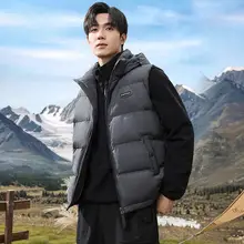 フード付き ダウンベスト【メンズ・ショート丈・秋冬用】