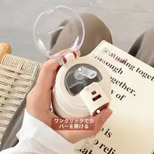 シンプルな保温カップ【吸管付き・304ステンレス製・学生用・防落】